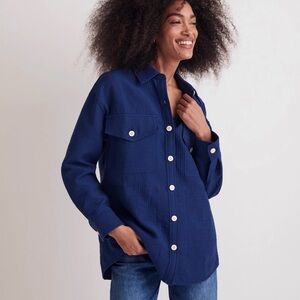 NWT Madewell Superoversized Shirt Jacket Cotton Blend Small